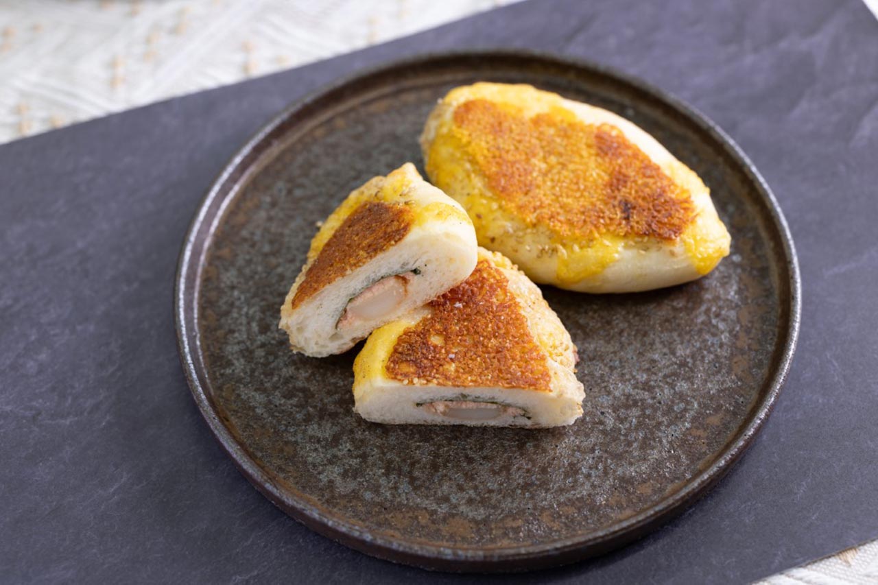 梅明太とお餅のチーズお焼き