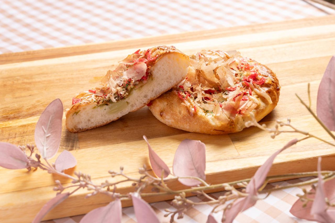 新キャベツと桜エビのお好み焼き
